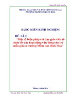skkn một số biện pháp chỉ đạo giáo viên tổ chức tốt các hoạt động vận động cho trẻ mẫu giáo ở trường mầm non 