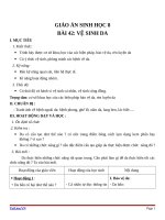 Giáo án Sinh học 8 bài 42: Vệ sinh da