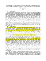 ẢNH HƯỞNG CỦA PIN ĐÃ QUA SỬ DỤNG TẠI HỘ GIA ĐÌNH ĐẾN QUÁ TRÌNH PHÂN HUỶ HỮU CƠ TRONG CHẤT THẢI RẮN ĐÔ THỊ ĐỂ LÀM PHÂN COMPOST