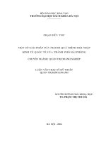 Một số giải pháp đẩy nhanh quá trình hội nhập kinh tế quốc tế của thành phố hải phòng 