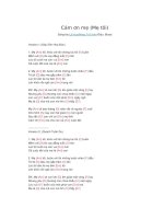 Lời bài hát và hợp âm guitar Cám ơn mẹ (2)