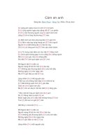 Lời bài hát và hợp âm guitar Cám ơn anh