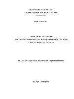 Phân tích và xây dựng lộ trình cổ phần hoá các đơn vị thành viên của tổng công ty điện lực việt nam (2) 
