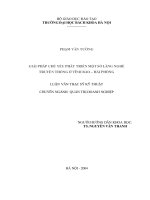 Giải pháp chủ yếu phát triển một số làng nghề truyền thống ở vĩnh bảo   hải phòng 