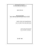 Một số giải pháp phát triển du lịch sinh thái ở thái nguyên 