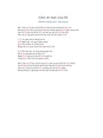 Lời bài hát và hợp âm guitar Cảm ơn bạn của tôi