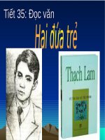giáo án ngữ văn: Hai đứa trẻ (t34)