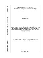 Hoàn thiện công tác quản trị nhân lực tại xí nghiệp xây lắp, khảo sát và sửa chữa công trình khai thác dầu khí liên doanh vietsovpetro 