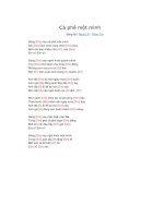 Lời bài hát và hợp âm guitar Cà phê một mình