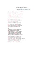 Lời bài hát và hợp âm guitar Cám ơn mùa thu