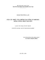 Tái cấu trúc tài chính tại công ty điesel sông công thái nguyên 