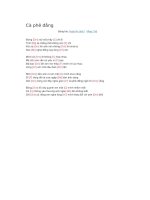 Lời bài hát và hợp âm guitar Cà phê đắng