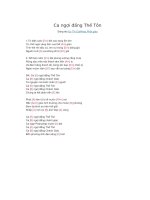 Lời bài hát và hợp âm guitar Ca ngợi đấng thế tôn