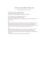 Lời bài hát và hợp âm guitar Cám ơn anh đã tìm thấy em