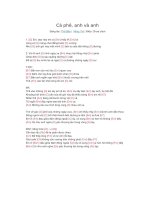 Lời bài hát và hợp âm guitar Cà phê