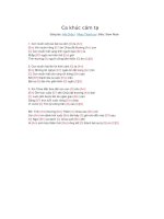 Lời và hợp âm guitar Ca khúc cảm tạ