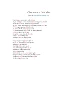 Lời bài hát và hợp âm guitar Cảm ơn em tình yêu