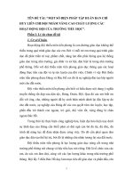 skkn một số BIỆN PHÁP tập HUẤN BAN CHỈ HUY LIÊN CHI đội NHẰM NÂNG CAO CHẤT LƯỢNG các HOẠT ĐỘNG đội của TRƯỜNG TIỂU học 