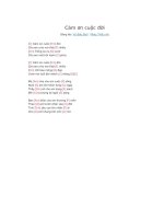 Lời bài hát và hợp âm guitar Cám ơn cuộc đời