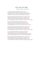 Lời bài hát và hợp âm guitar Cảm mến tình ngài