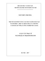 Một số giải pháp nâng cao chất lượng đào tạo ngành điện   điện tự động hóa của trường cao đẳng kỹ thuật công nghiệp bắc giang 