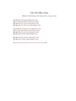 Lời bài hát và hợp âm guitar Cái rét đầu mùa