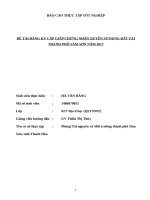 thực trạng cấp giấy chứng nhận quyền sử dụng đất