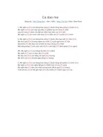 Lời và hợp âm guitar Ca dao mẹ