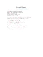 Lời bài hát và hợp âm guitar Ca ngợi tổ quốc