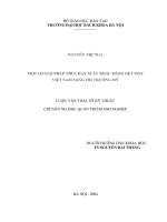 Một số giải pháp thúc đẩy xuất khẩu hàng dệt may việt nam sang thị trường mỹ 