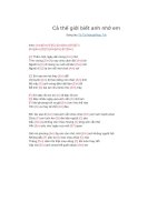 Lời bài hát và hợp âm guitar Cả thế giới biết anh nhớ em