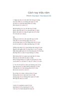 Lời bài hát và hợp âm guitar Cách nay triệu năm