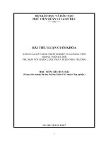NÂNG CAO KỸ NĂNG NGHỀ NGHIỆP CỦA GIẢNG VIÊN TRONG THỜI KỲ MỚI PHÙ HỢP VỚI CHIẾN LƯỢC PHÁT TRIỂN ĐẠI HỌC KINH TẾ KỸ THUẬT CÔNG NGHIỆP