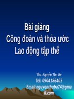 SLIDE CÔNG ĐOÀN VÀ THỎA ƯỚC LAO ĐỘNG TẬP THỂ