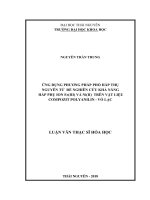 Ứng dụng phương pháp phổ hấp thụ nguyên tử để nghiên cứu khả năng hấp phụ ion Fe(III) và Ni(II) trên vật liệu compozit polyanilin   vỏ lạc 