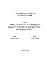 LUẬN VĂN ĐÁNH GIÁ HIỆU QUẢ XỬ LÝ CHẤT HỮU CƠ VÀ CÁC CHẤT DINH DƯỠNG TỪ QUÁ TRÌNH ĐỒNG XỬ LÝ KỴ KHÍ BÙN THẢI SINH HỌC VÀ RÁC THẢI SINH HOẠT HỮU CƠ