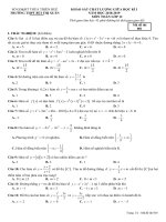 Đề KSCL giữa HK1 toán 12 năm 2018 – 2019 trường THPT bùi thị xuân – TT  huế 