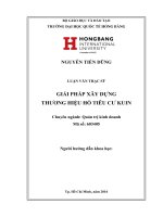 Luận văn Thạc sĩ Xây dựng Thương hiệu Hồ tiêu