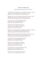 Hợp âm guitar bài hát Cám ơn tình em