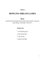 Lập kế hoạch marketing cho dịch vụ BOWLING DREAM GAMES