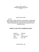 Áp dụng quy trình chăm sóc, nuôi dưỡng và biện pháp điều trị bệnh viêm tử cung trên đàn lợn nái sinh sản tại trại bùi huy hạnh, xã tái sơn   huyện tứ kỳ   tỉnh hải dương 