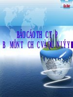 Báo cáo thực tập bộ môn tổ chức và quản lý y tế 