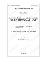 Hoàn thiện công tác quản lý chất lượng thi công công trình tổ hợp dự án biệt thự xuân phương GARDEN   nam từ liêm   hà nội (tt) 