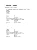 ngân hàng đề thi câu hỏi trắc nghiệm kinh tế vi mô chương 1 (principle of economics mankiw 2018)