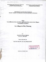 Nghiên cứu ảnh hưởng của các khu đô thị mới với làng nghề thủ công ven đô  trường hợp nghiên cứu làng phú thượng (tt) 