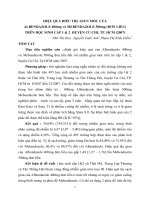 Hiệu quả điều trị giun móc của albendazole 400mg và mebendazole 500mg (đơn liều) trên học sinh cấp 1  2 huyện củ chi, TP  HCM 