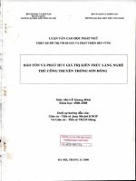 Bảo tồn và phát huy giá trị kiến trúc làng nghề thủ công truyền thống sơn đồng (tt) 