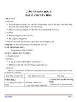 Giáo án Sinh học 8 bài 32: Chuyển hóa