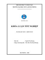 Hoàn thiện công tác lập và phân tích Bảng cân đối kế toán tại Công ty Cổ phần Dịch vụ và Xuất nhập khẩu Vinh Phát (Khóa luận tốt nghiệp)