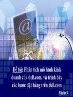 Phân tích mô hình kinh doanh của dell com, và trình bày các bước đặt hàng trên dell 